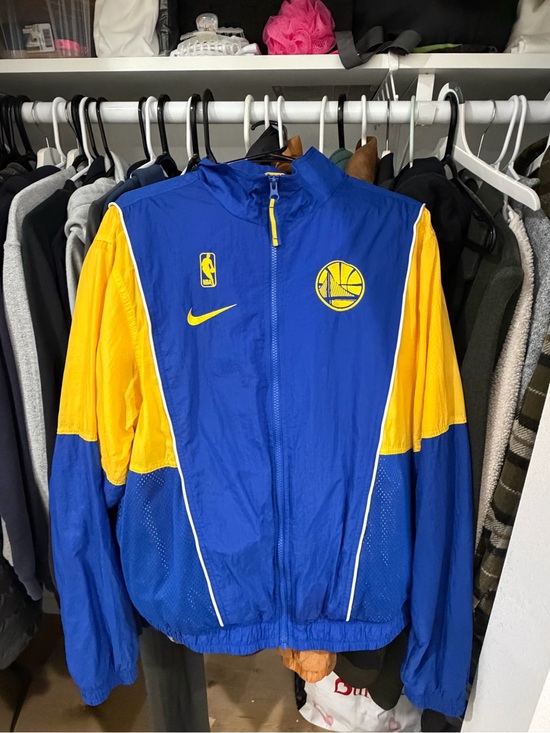 NBA Other - NBA Golden State Warriors Blue and Yellow Nike Windbreaker Jacket